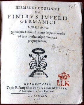 Hermann Conring, De finibus Imperii Germanici 1654