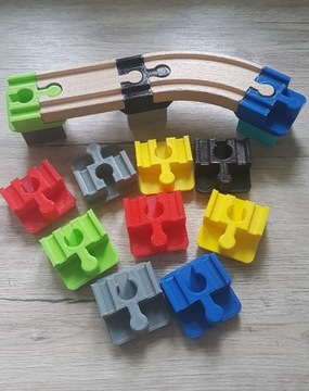 12 x Przejściówka lego duplo do toru drewnianego