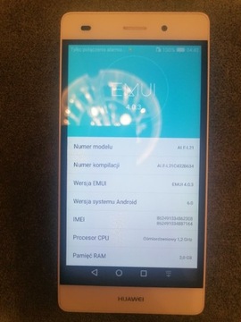 Smartphone Huawei P8 Lite biały