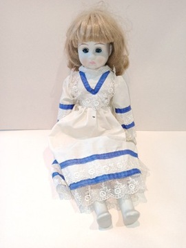 Stara porcelanowa lalka biskwit zamyka oczy 45cm