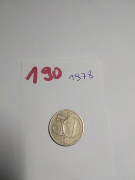 Moneta Czechosłowacja 50 halerzy 1978-1990
