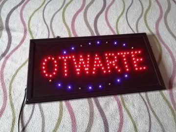 Reklama LED Otwarte 