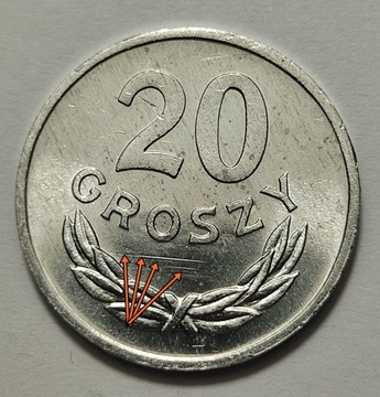 20 gr 1985, destrukt - "groszy" na trawce