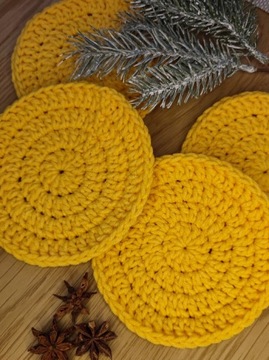 Podkładki pod kubek żółte prezent mikołajki