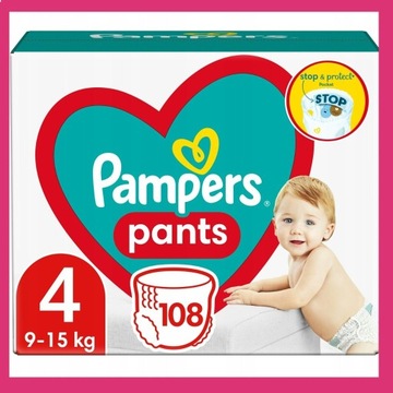 Pieluchomajtki Pampers Pants rozmiar 4 9-15 kg 108