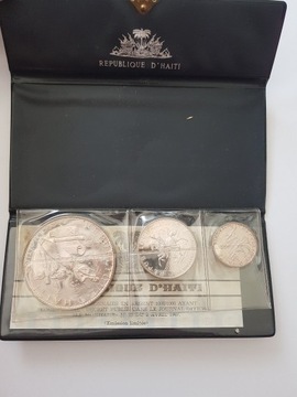 monety srebrne haiti 1969 