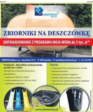 Zbiornik na deszczówke wode donica 500 litrów 