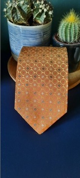 Piękny jedwabny krawat Hugo Boss made in Italy 