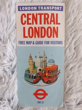 Central London transport 1987/8 mapa