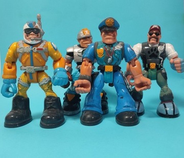 4 Figurki dla chłopca Fisher Price Mattel Rescue 