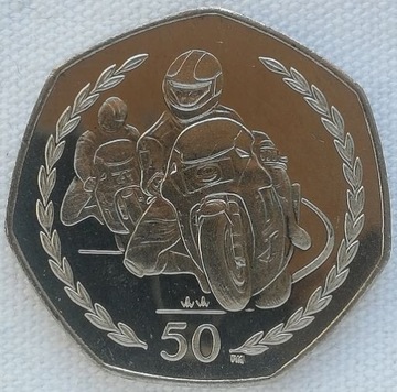 Wyspa Man 50 pence 1998AA, KM#905