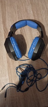 Słuchawki czarno-niebieskie gamingowe