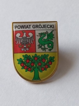 Herb powiat Grójecki przypinka pin odznaka wpinka