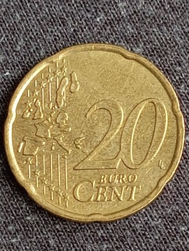 Moneta 20 euro cent 2002r