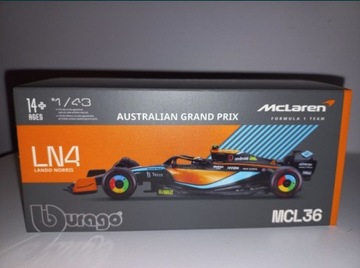 Bburago Bolid F1 McLaren Lando Norris,skala 1:43