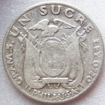 Un Sukre 1928 r. i 5 centów 1964 r.