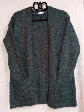 Ciemnozielony damski długi sweter rozmiar S