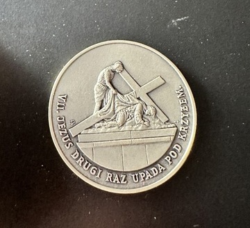 MEDAL SREBRO DROGA KRZYŻOWA STACJA VII