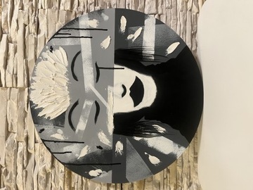 Obraz akrylowy i pasta strukturalna 45,5 cm