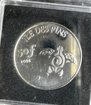 WYSPA SOSEN Ile des Pins 2014 (Nowa Kaledonia) 50 Francs  2012 ŻÓŁW