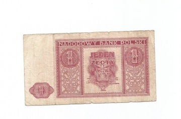 Banknot polski 1 zł 1946 rok