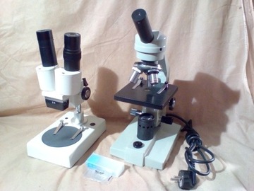 Mikroskop stereoskopowy Novex AP-1 stereo 3D + biologiczny Motic SFC100 PZO