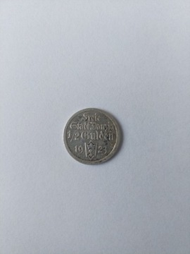 Do zaoferowania 1/2 Guldena,  1923 rok, s