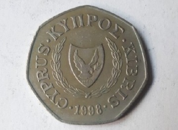 Moneta Cypr 50 lirów 1998