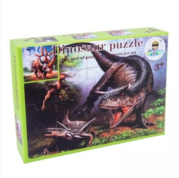 Puzzle Dinozaury - 2 układanki (1)