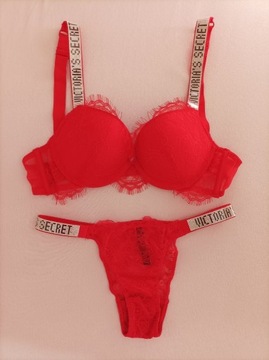 Victoria's Secret biustonosz 75B push up M majtki