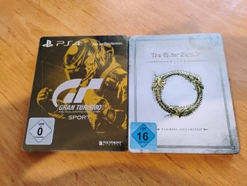 2 gry ps4 steelbook GT sport,The elder scrolls 