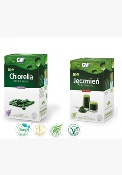 Zestaw Chlorella+Jęczmień Green Ways BIO Zielonki