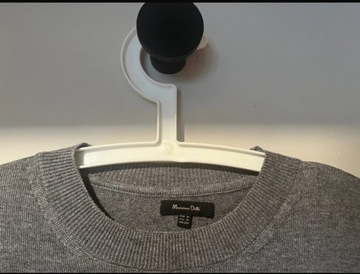 Damski szary oversize sweter Massimo Dutti XS