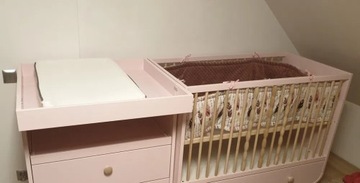 Łóżeczko dziecięce IKEA MYLLRA + materac HILDING