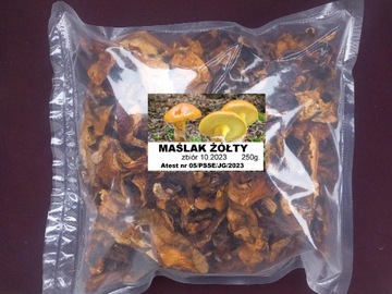 Suszone maślaki żółte 250g. Atest