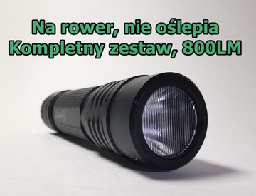 Zestaw na rower, 800LM, optyka nie oślepiająca