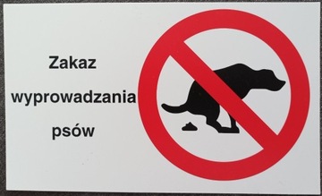 Tabliczka Zakaz Wyprowadzania Psów 