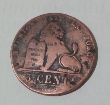 Belgia 5 cent 1841 rok