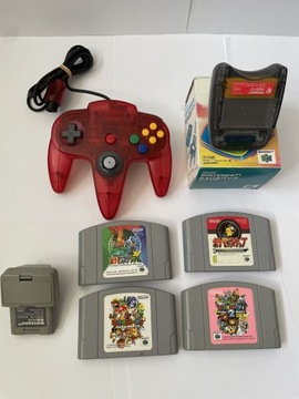 Zestaw gier Nintendo 64 NTSC-J +pad+dodatki