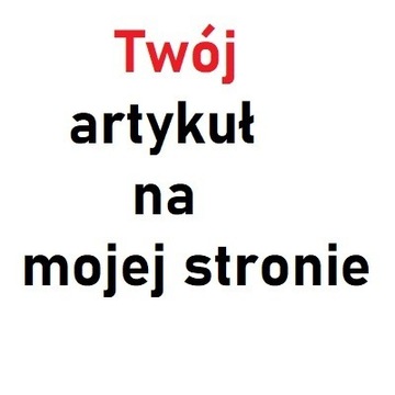 Artykułu reklamowy z treścią na stronie