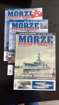 Morze statki i okręty - 3 szt.