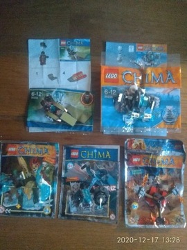 5 zestawów LEGO Chima Worriz, Crug, Iceklaw