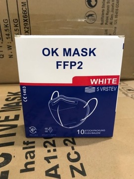 Maska FFP2 5-Warstwowa 10 szt, certyfikat CE1463