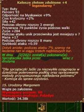 Margonem - Kalosze złotem zdobione +4/ Zemyna