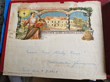 Telegram patriotyczny 1929 rok