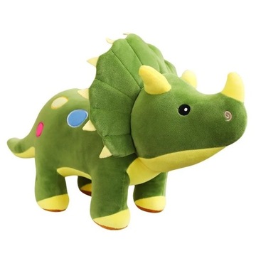 Maskotka Dinozaur Triceratops pluszak 40cm wałek