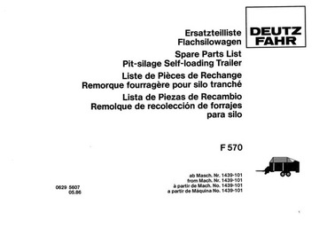 Katalog części Deutz Fahr  F 570