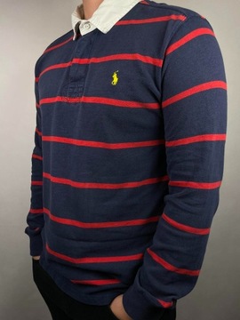 Longsleeve Polo Ralph Lauren XXL w paski granatowy