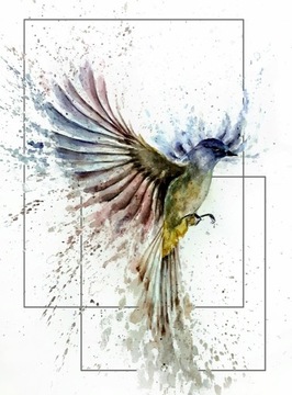 Obraz plakat akwarela ptak 30x40