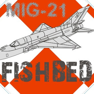 Naklejka MIG-21 FISHBED OŁÓWEK LOTNICTWO 8x8 cm